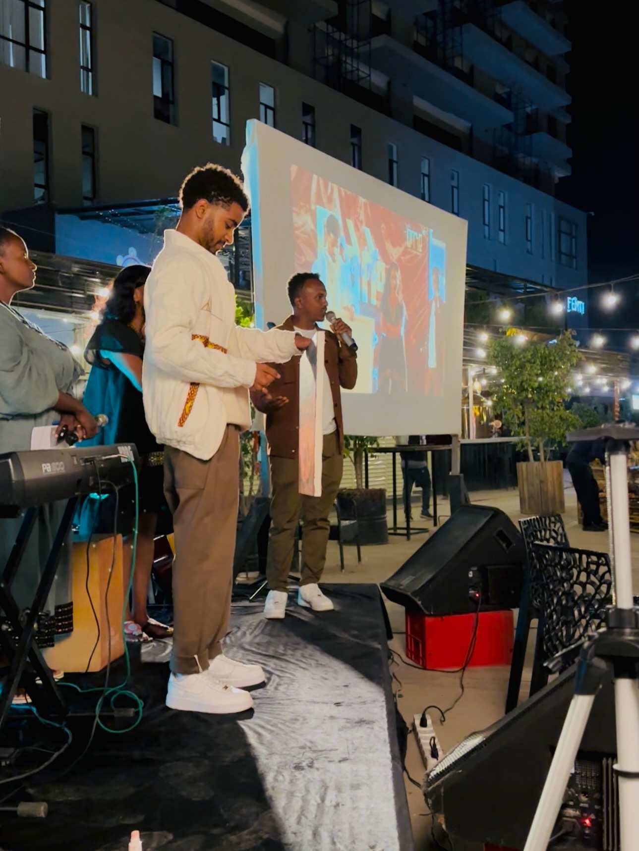 Artwork Unveiling on Stage